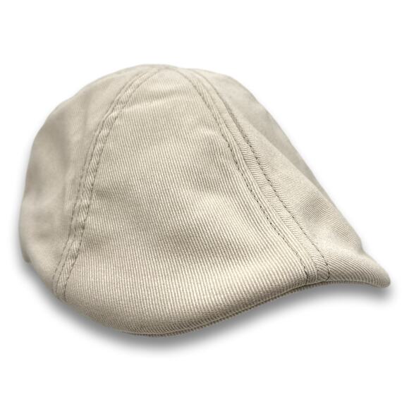 Beige Newsboy Flat Cap 100% Cotton Ivy Golf Cabbie Chauffeur Driver Bakers Hat - Picture 5 of 9